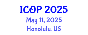 International Conference on Optics and Photonics (ICOP) May 11, 2025 - Honolulu, United States