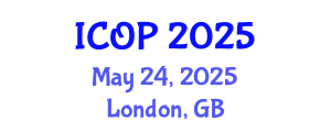 International Conference on Optics and Photonics (ICOP) May 24, 2025 - London, United Kingdom