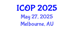 International Conference on Optics and Photonics (ICOP) May 27, 2025 - Melbourne, Australia