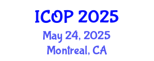 International Conference on Optics and Photonics (ICOP) May 24, 2025 - Montreal, Canada