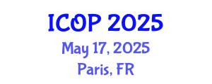 International Conference on Optics and Photonics (ICOP) May 17, 2025 - Paris, France