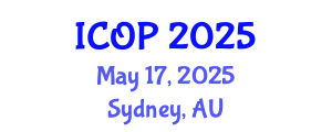 International Conference on Optics and Photonics (ICOP) May 17, 2025 - Sydney, Australia