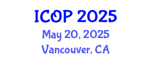 International Conference on Optics and Photonics (ICOP) May 20, 2025 - Vancouver, Canada