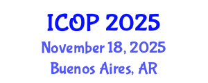 International Conference on Optics and Photonics (ICOP) November 18, 2025 - Buenos Aires, Argentina