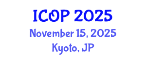 International Conference on Optics and Photonics (ICOP) November 15, 2025 - Kyoto, Japan