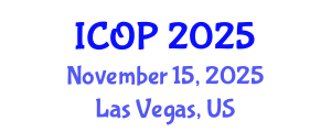 International Conference on Optics and Photonics (ICOP) November 15, 2025 - Las Vegas, United States