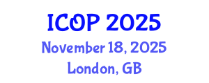 International Conference on Optics and Photonics (ICOP) November 18, 2025 - London, United Kingdom