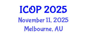 International Conference on Optics and Photonics (ICOP) November 11, 2025 - Melbourne, Australia