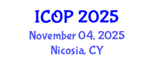 International Conference on Optics and Photonics (ICOP) November 04, 2025 - Nicosia, Cyprus