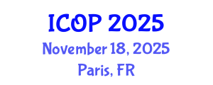 International Conference on Optics and Photonics (ICOP) November 18, 2025 - Paris, France