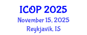 International Conference on Optics and Photonics (ICOP) November 15, 2025 - Reykjavik, Iceland