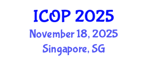 International Conference on Optics and Photonics (ICOP) November 18, 2025 - Singapore, Singapore