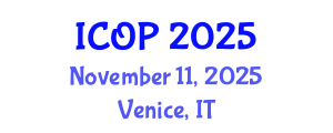 International Conference on Optics and Photonics (ICOP) November 11, 2025 - Venice, Italy