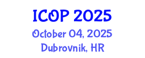 International Conference on Optics and Photonics (ICOP) October 04, 2025 - Dubrovnik, Croatia