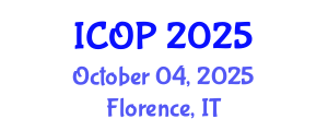 International Conference on Optics and Photonics (ICOP) October 04, 2025 - Florence, Italy