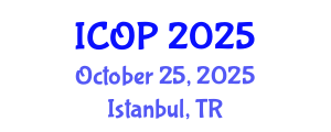 International Conference on Optics and Photonics (ICOP) October 25, 2025 - Istanbul, Turkey