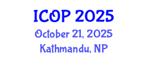 International Conference on Optics and Photonics (ICOP) October 21, 2025 - Kathmandu, Nepal