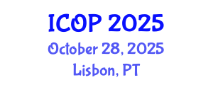 International Conference on Optics and Photonics (ICOP) October 28, 2025 - Lisbon, Portugal