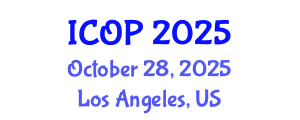International Conference on Optics and Photonics (ICOP) October 28, 2025 - Los Angeles, United States