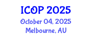 International Conference on Optics and Photonics (ICOP) October 04, 2025 - Melbourne, Australia