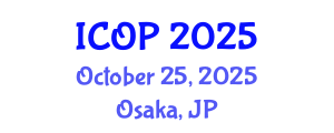 International Conference on Optics and Photonics (ICOP) October 25, 2025 - Osaka, Japan