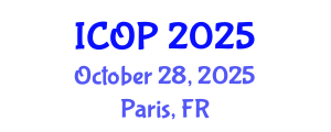 International Conference on Optics and Photonics (ICOP) October 28, 2025 - Paris, France