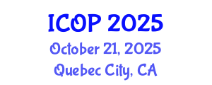 International Conference on Optics and Photonics (ICOP) October 21, 2025 - Quebec City, Canada