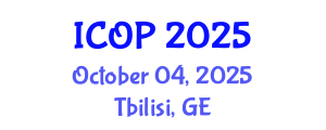 International Conference on Optics and Photonics (ICOP) October 04, 2025 - Tbilisi, Georgia