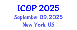 International Conference on Optics and Photonics (ICOP) September 09, 2025 - New York, United States