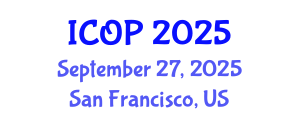 International Conference on Optics and Photonics (ICOP) September 27, 2025 - San Francisco, United States