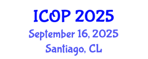 International Conference on Optics and Photonics (ICOP) September 16, 2025 - Santiago, Chile