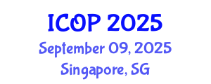 International Conference on Optics and Photonics (ICOP) September 09, 2025 - Singapore, Singapore