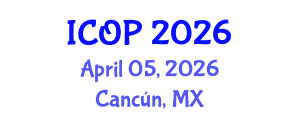 International Conference on Optics and Photonics (ICOP) April 05, 2026 - Cancún, Mexico