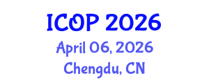 International Conference on Optics and Photonics (ICOP) April 06, 2026 - Chengdu, China International Conference on Optics and Photonics (ICOP) April 06, 2026 - Chengdu, China