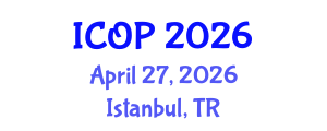 International Conference on Optics and Photonics (ICOP) April 27, 2026 - Istanbul, Turkey International Conference on Optics and Photonics (ICOP) April 27, 2026 - Istanbul, Turkey