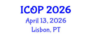 International Conference on Optics and Photonics (ICOP) April 13, 2026 - Lisbon, Portugal International Conference on Optics and Photonics (ICOP) April 13, 2026 - Lisbon, Portugal
