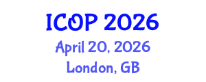 International Conference on Optics and Photonics (ICOP) April 20, 2026 - London, United Kingdom International Conference on Optics and Photonics (ICOP) April 20, 2026 - London, United Kingdom