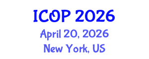 International Conference on Optics and Photonics (ICOP) April 20, 2026 - New York, United States International Conference on Optics and Photonics (ICOP) April 20, 2026 - New York, United States