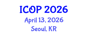 International Conference on Optics and Photonics (ICOP) April 13, 2026 - Seoul, Republic of Korea International Conference on Optics and Photonics (ICOP) April 13, 2026 - Seoul, Republic of Korea