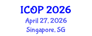 International Conference on Optics and Photonics (ICOP) April 27, 2026 - Singapore, Singapore International Conference on Optics and Photonics (ICOP) April 27, 2026 - Singapore, Singapore