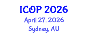 International Conference on Optics and Photonics (ICOP) April 27, 2026 - Sydney, Australia International Conference on Optics and Photonics (ICOP) April 27, 2026 - Sydney, Australia