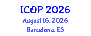 International Conference on Optics and Photonics (ICOP) August 16, 2026 - Barcelona, Spain