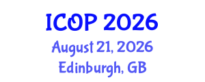 International Conference on Optics and Photonics (ICOP) August 21, 2026 - Edinburgh, United Kingdom International Conference on Optics and Photonics (ICOP) August 21, 2026 - Edinburgh, United Kingdom