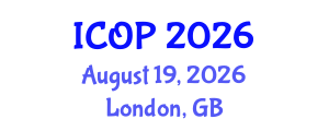 International Conference on Optics and Photonics (ICOP) August 19, 2026 - London, United Kingdom International Conference on Optics and Photonics (ICOP) August 19, 2026 - London, United Kingdom