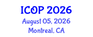 International Conference on Optics and Photonics (ICOP) August 05, 2026 - Montreal, Canada International Conference on Optics and Photonics (ICOP) August 05, 2026 - Montreal, Canada