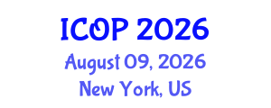 International Conference on Optics and Photonics (ICOP) August 09, 2026 - New York, United States International Conference on Optics and Photonics (ICOP) August 09, 2026 - New York, United States