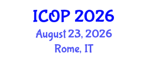International Conference on Optics and Photonics (ICOP) August 23, 2026 - Rome, Italy International Conference on Optics and Photonics (ICOP) August 23, 2026 - Rome, Italy
