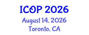 International Conference on Optics and Photonics (ICOP) August 14, 2026 - Toronto, Canada International Conference on Optics and Photonics (ICOP) August 14, 2026 - Toronto, Canada