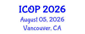 International Conference on Optics and Photonics (ICOP) August 05, 2026 - Vancouver, Canada International Conference on Optics and Photonics (ICOP) August 05, 2026 - Vancouver, Canada