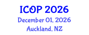 International Conference on Optics and Photonics (ICOP) December 01, 2026 - Auckland, New Zealand International Conference on Optics and Photonics (ICOP) December 01, 2026 - Auckland, New Zealand